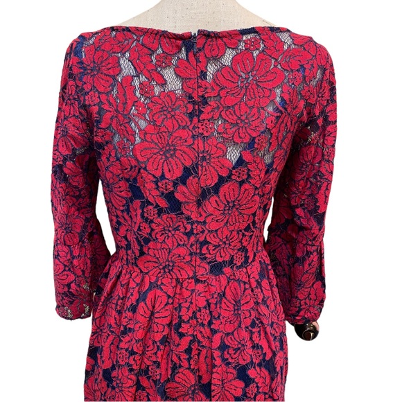 Tracy Reese Plenty Dresses Red Floral Lace Dress 2 - Picture 6 of 16